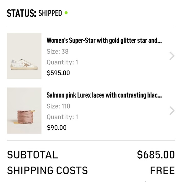 Golden Goose Superstars with Gold Glitter Star - Picture 3 of 12